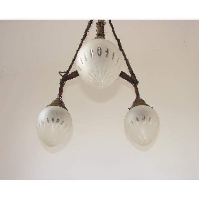Vintage Art Deco Pendant Light, 1930s For Sale - Image 3 of 11