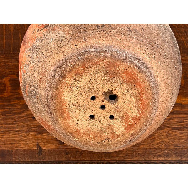 18th Century Terracotta Vessel, Vase, Planter With Four Handles For Sale - Image 9 of 10