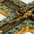 Gilt Ceramic Byzantine Crucifix by Marc Roussel, Vallauris, 1962 For Sale - Image 3 of 12