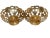 A pair of brass decorative bowls from India with colorful floral enamel pattern. 7.75 inches diameter x 2.5 inches tall.