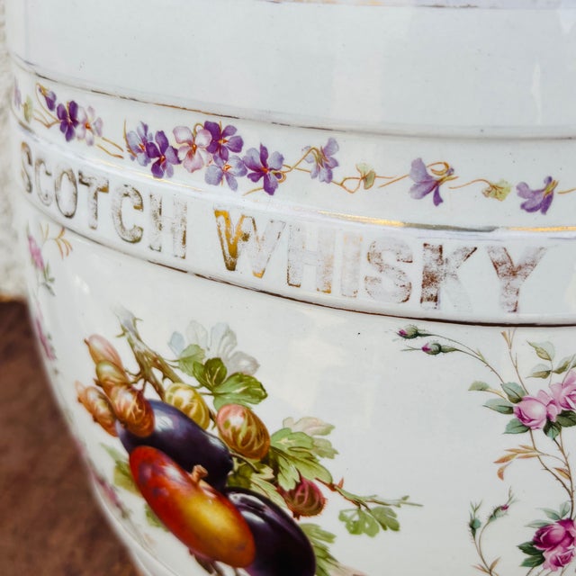 Antique English Staffordshire Scotch Whisky Ceramic Barrel, Circa 1900 For Sale - Image 10 of 14