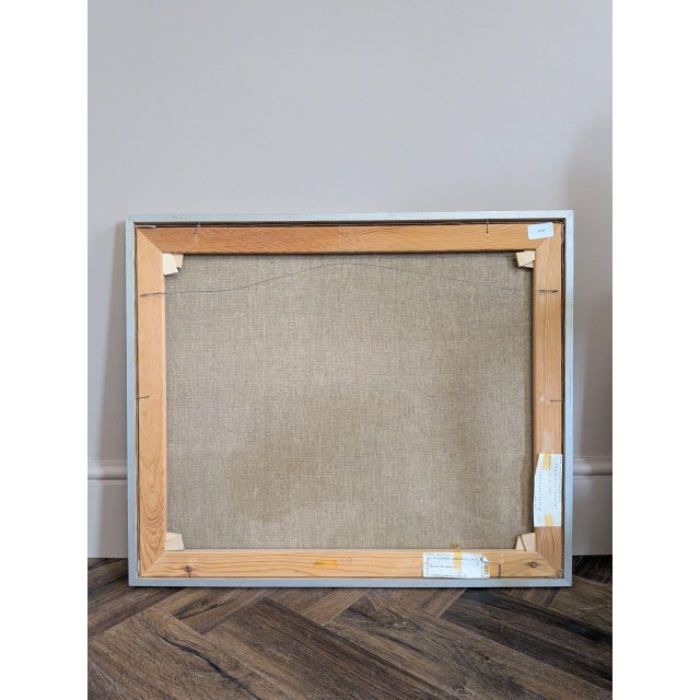 Mid-Century Modern 'The Golden Divide' Swedish Original Abstract Oil Painting, Framed For Sale - Image 11 of 11