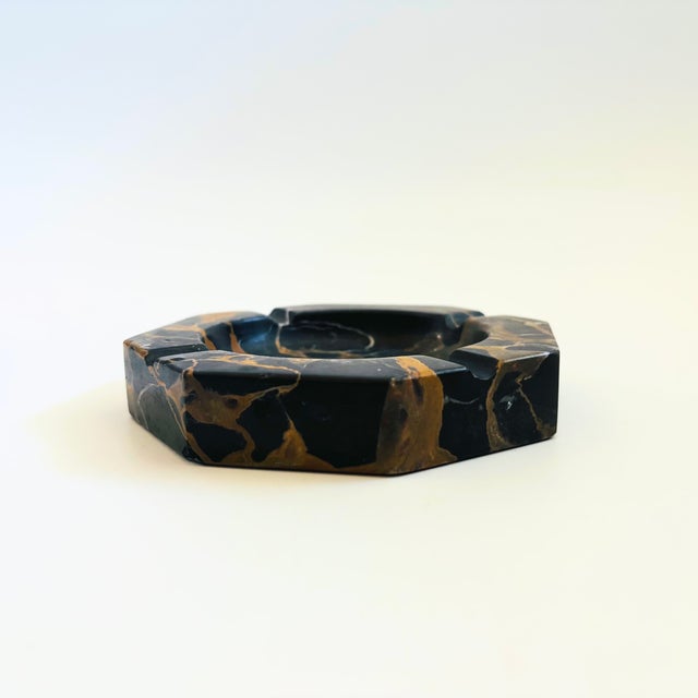 Mid-Century Modern Octagonal Stone Ashtray For Sale - Image 3 of 7