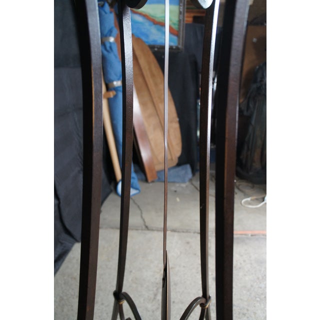 Brown Howard Miller 615-004 Vercelli Floor Grandfather Clock Iron Scrollwork Cast Stone For Sale - Image 8 of 12