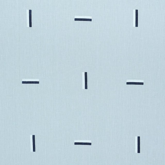 Art Deco Sample - Schumacher X Caroline Z Hurley Icehouse Fabric in Sky For Sale - Image 3 of 3