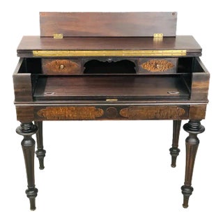 Wilhelm Furniture Co. Mahogany/Walnut Spinet Writing Desk C.1910 For Sale