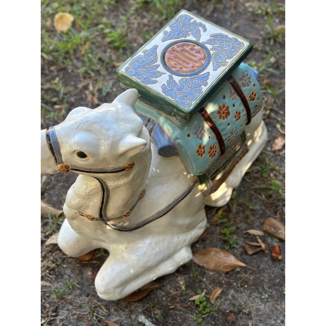 Vintage Camel Garden Stool For Sale In Charleston - Image 6 of 7