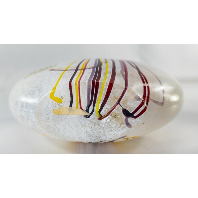 White Mid Century Art Glass Vase by Kosta Boda For Sale - Image 8 of 9