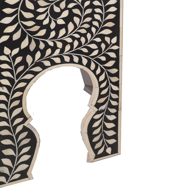Imperial Beauty Moroccan Accent Table in Black/White Chairish