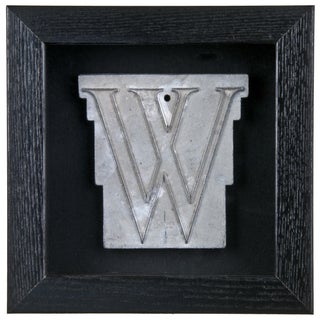 Framed Mid Century Spacerite Steel Letter W For Sale