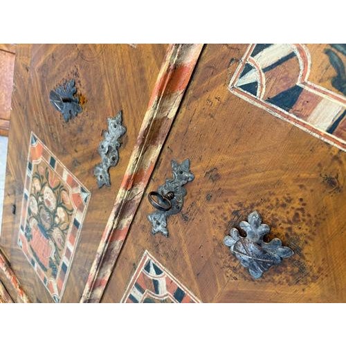 Baroque Hand-Painted Farmhouse Cupboard in Softwood For Sale - Image 5 of 16