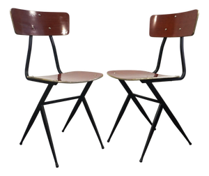 Vintage Italian Chairs, 1950s, Set of 2
