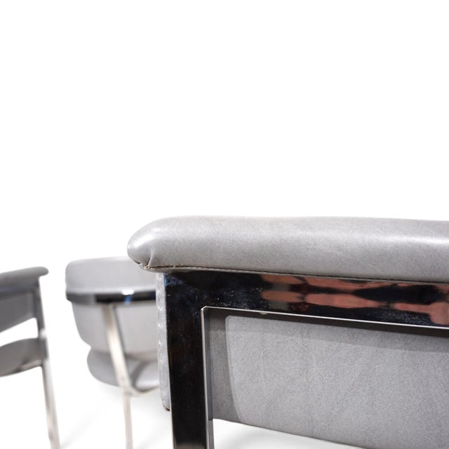 Metal Vintage Dining Chairs by Vittorio Introini for Mario Sabot, 1970, Set of 4 For Sale - Image 7 of 18