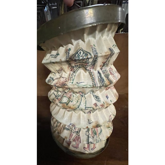 Fabric and Brass Lantern, 1890s For Sale - Image 5 of 12