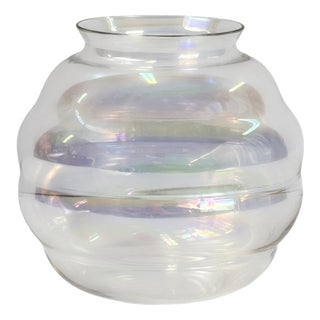 Art Deco Iridescent Glass Vase from A.D. Copier for Leerdam, Netherlands, 1930s For Sale