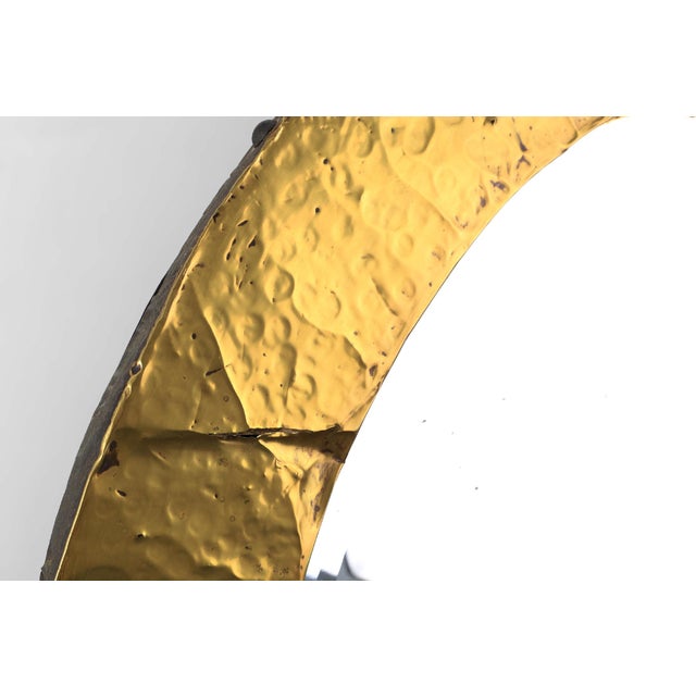 Wood Arts & Crafts Copper Oval Mirror, 1890s For Sale - Image 7 of 11