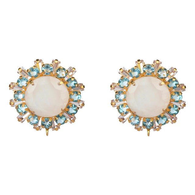 Isabella Studs (White) (Clip On) For Sale