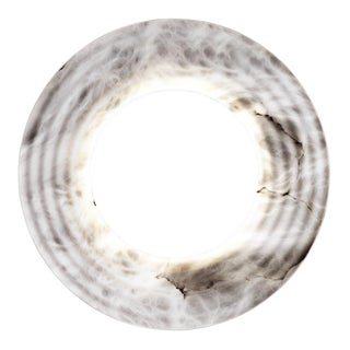 Mirror Disc Medium Wall Lamp by United Alabaster For Sale