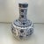 Ceramic Vintage Chinoiserie Boho Chic Japanese Ink Blue & White Hobnail Porcelain Vase Attributed to Kutani. For Sale - Image 7 of 13