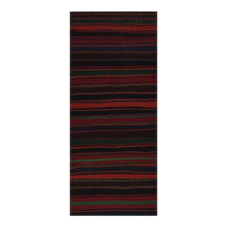 1950s Vintage Afghan Tribal Kilim Rug With Colorful Stripes - 3x7 For Sale
