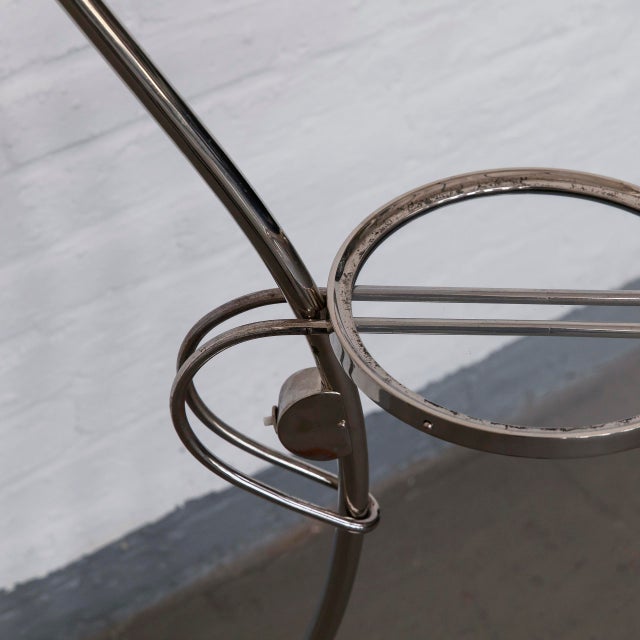 Modernist Streamline Floor Lamp in Chrome and Opal Glass, 1930s For Sale - Image 4 of 10