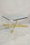 Vintage Mid Century Modern Lucite & Glass Brass Stretcher Occasional Side Table For Sale - Image 4 of 12