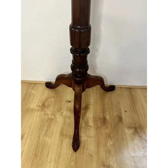 Victorian Carved Mahogany Torchere, 1880s For Sale - Image 4 of 8
