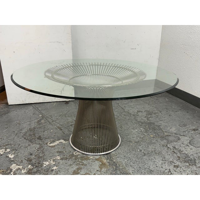 Design Within Reach Warren Platner for Knoll/Design Within Reach Platner Wire + Glass Dining Table For Sale - Image 4 of 12