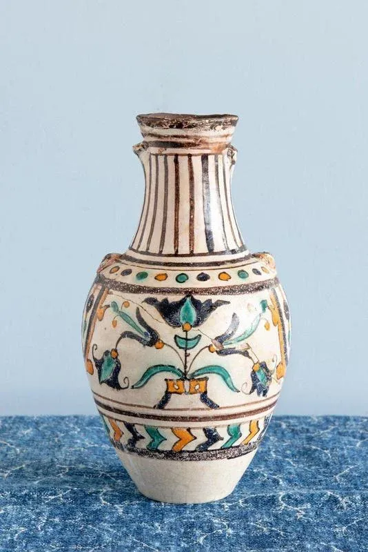 Tunisian Pottery Qallalin Vase, 18th Century | Chairish