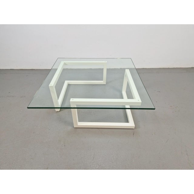 Minimalist Duo Glass Coffee Table by Paul Visser for Lourens Fisher White, 1990s For Sale - Image 12 of 12