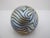 Abstract Robert Eickholt Small Iridescent Blue King Tut Art Glass Sphere Paperweight For Sale - Image 3 of 7