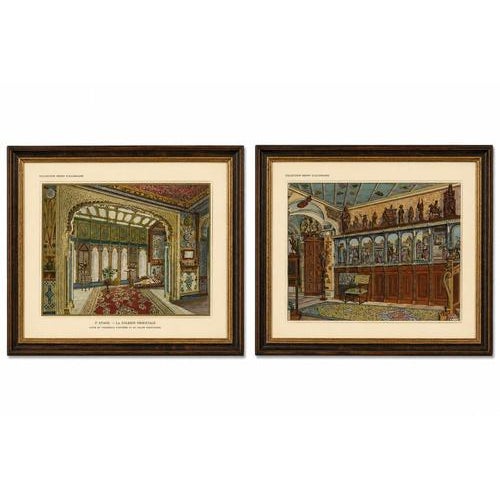 Title: Oriental Splendours: Two Historic Interior Views from Fin-de-Siècle France, 1900 : A highly decorative pair of...