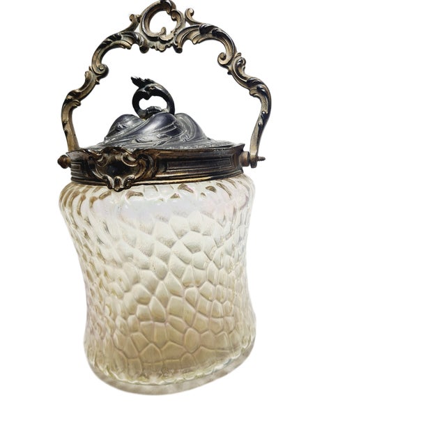 Art Nouveau German Biscuit Box from Loetz, 1890s For Sale - Image 6 of 18