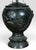 Antique Japanese Meiji Period Patinated Bronze Vase Table Lamp With High Relief Bird and Flower Silk Pagoda Shade For Sale - Image 4 of 13