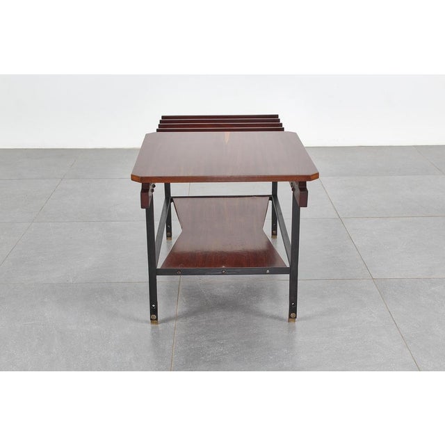 Wood Mid-Century Iron and Teak Coffee Table from Home Torino, 1960s For Sale - Image 7 of 18