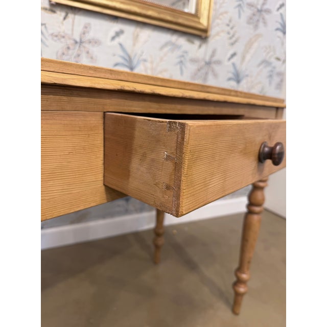 Tan 19th Century English Pine Table / Desk For Sale - Image 8 of 11