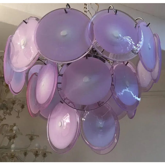 1970s Murano Glass Chandeliers from Vistosi, 1970s, Set of 2 For Sale - Image 5 of 10