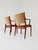 Brown Mid-Century Modern Danish Armchair with Teak Frame and Gray Upholstery by Johannes Andersen for Uldum Møbelfabrik, 1960s For Sale - Image 8 of 14