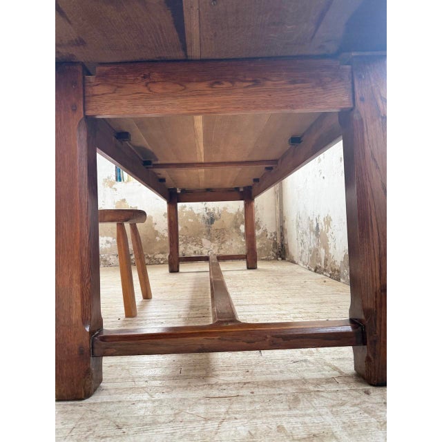 Oak Farmhouse Table, 1950s For Sale - Image 15 of 18