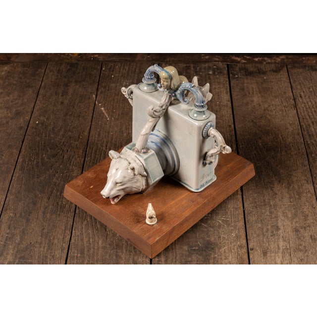 Late 20th Century Late 20th Century Surreal Allegorical Figural Ceramic Sculpture by David T. Keyes For Sale - Image 5 of 12