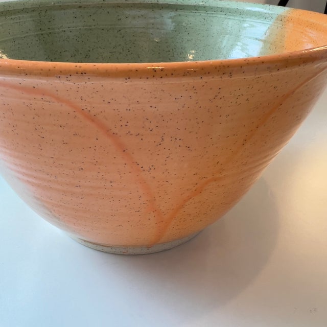 Handmade Pottery Large Speckled Stoneware Serving Bowl, Signed Mark Boka For Sale - Image 9 of 16