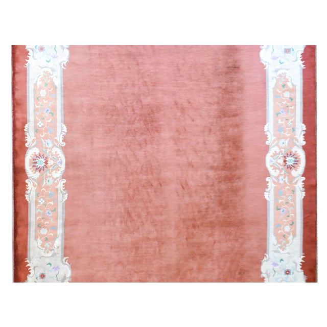 1930s 20th Century Red Chinese Art Deco Rug For Sale - Image 5 of 13