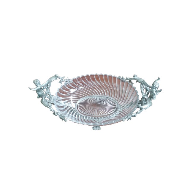 Antique Centerpiece with Cherubs, Set of 3 For Sale - Image 4 of 11