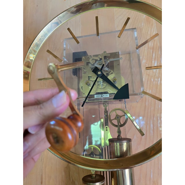 Iconic Mid Century Modern Howard Miller Clock Vintage For Sale - Image 13 of 16
