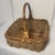 Wood Mid-Century Appalachian Split Oak & Hand-Twisted Willow Gathering Basket With Bentwood Handle For Sale - Image 7 of 12