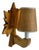 Swedish Hand-Carved Maple Leaf Wall Lamp with Sisal Shade, 1950s For Sale