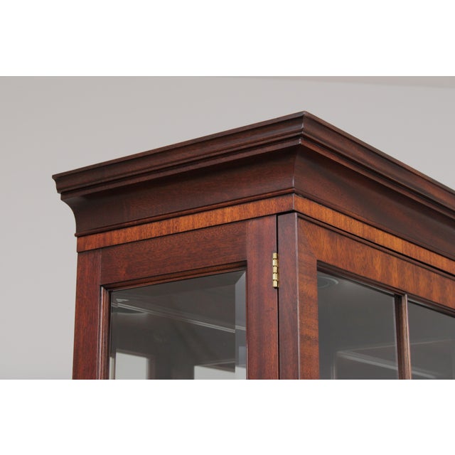 Henkel Harris Model 2303 Double Door Mahogany Display Cabinet For Sale - Image 10 of 18