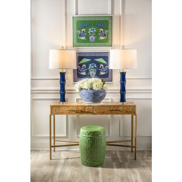 Grand and ever so casual with carved bamboo with our Bamboo Garden porcelain stools collection. Display the garden stool...