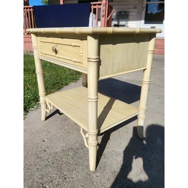 Thomasville Allegro Faux Bamboo Nightstands-a Pair For Sale - Image 15 of 18