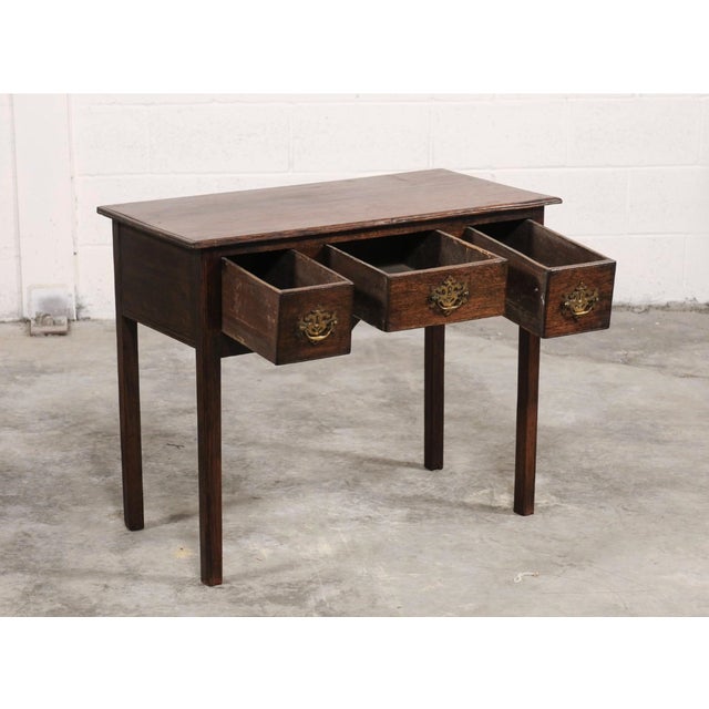 18th Century English Oak Lowboy For Sale - Image 4 of 12